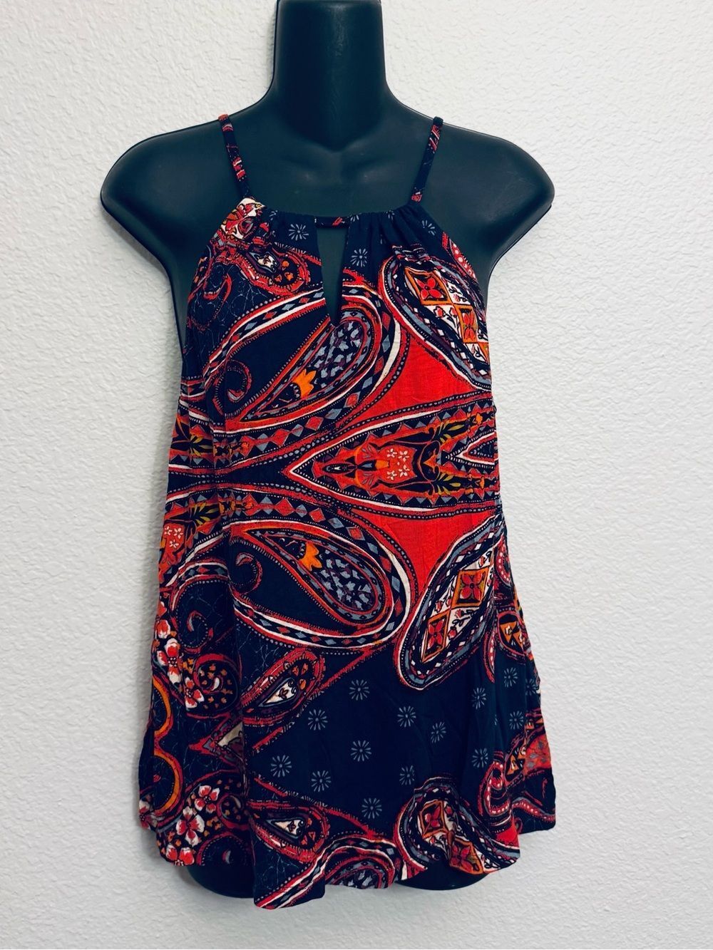 Lascana Venus Patriotic Paisley Red Blue Print Top S